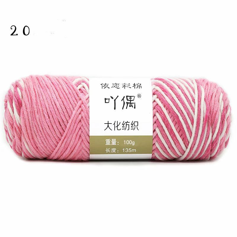 8 Strands Of Gradient Milk Cotton Wool Hand-knitted Medium Thick