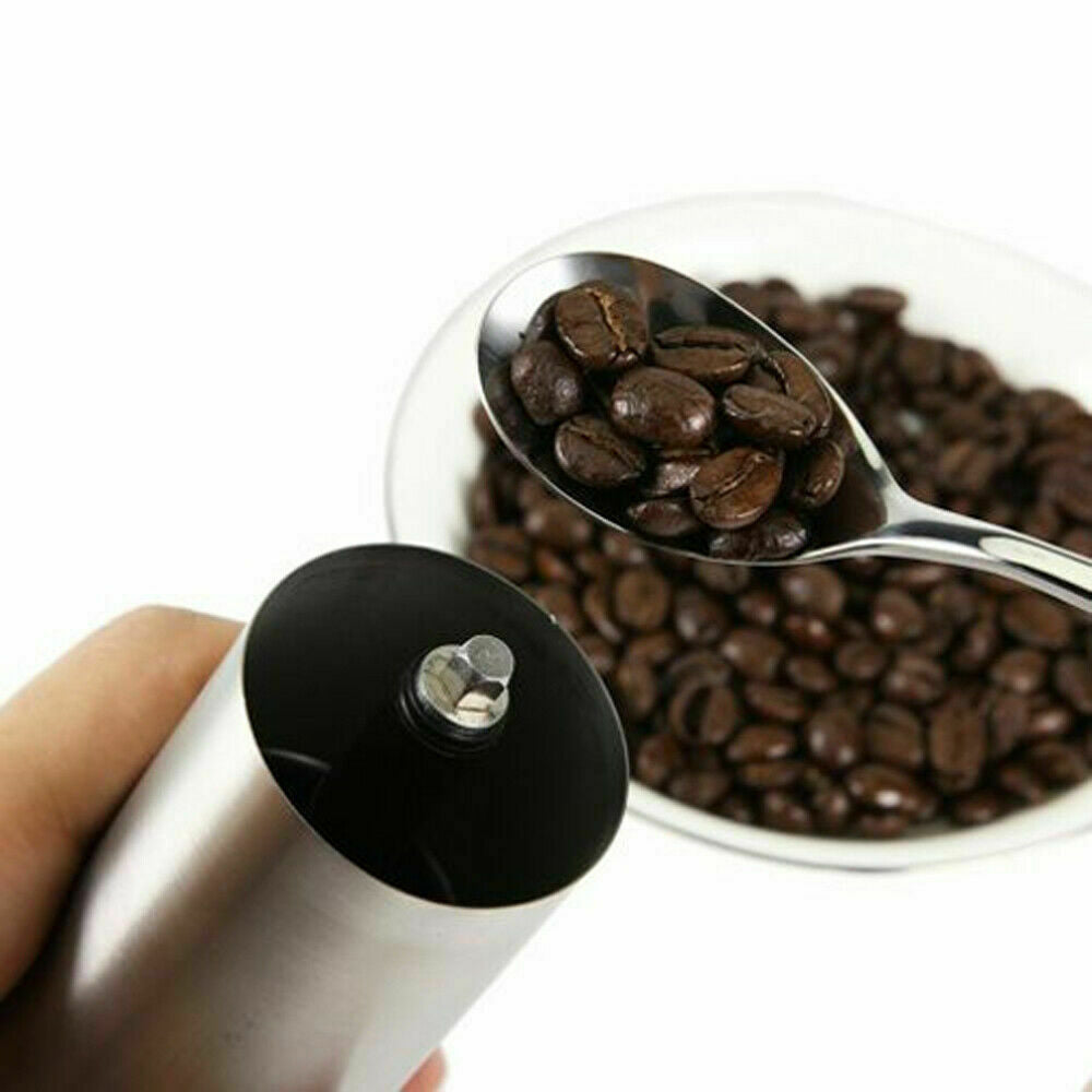 Home Portable Manual Coffee Grinder Stainless Steel with Ceramic Burr Bean Mill