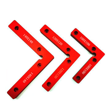 Drillpro 2pcs Aluminum 90 Degree Precision Positioning L Squares Block 100/120/140mm Positioning Right Angle Ruler Clamping Measure Tools