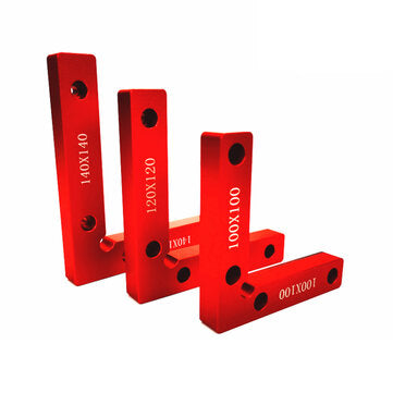 Drillpro 2pcs Aluminum 90 Degree Precision Positioning L Squares Block 100/120/140mm Positioning Right Angle Ruler Clamping Measure Tools