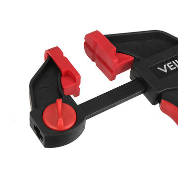 VEIKO 4Pcs 6/12inch Quick-Grip Bar Clamp One-Handed Clamp Spreader Light-Duty Quick-Change F Clamp with 100KG Load Limit Woodworking Clamp