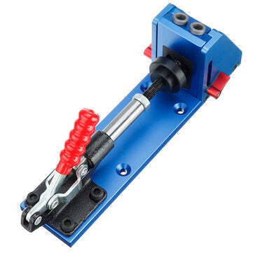 Upgrade XK-2 Pocket Hole Jig Wood Toggle Clamps with Drilling Bit Hole Puncher Locator Working Carpenter Kit