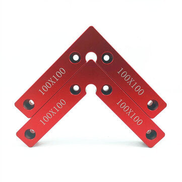 Drillpro 2pcs Aluminum 90 Degree Precision Positioning L Squares Block 100/120/140mm Positioning Right Angle Ruler Clamping Measure Tools