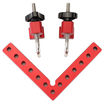 Drillpro Woodworking Precision Clamping Square L-Shaped Auxiliary Fixture Splicing Board Positioning Panel Fixed Clip Carpenter Square Ruler Woodworking Tool