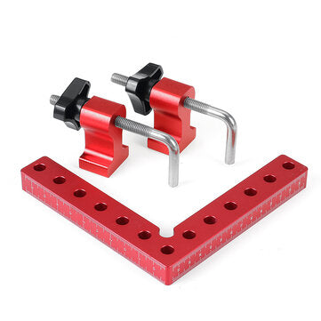 Drillpro Woodworking Precision Clamping Square L-Shaped Auxiliary Fixture Splicing Board Positioning Panel Fixed Clip Carpenter Square Ruler Woodworking Tool