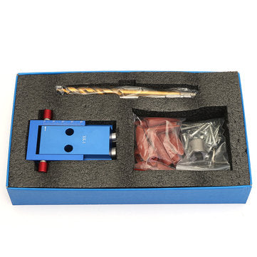 Mini Pocket Slant Hole Jig System Kit with Step Drill Bit Woodwork Tool Set